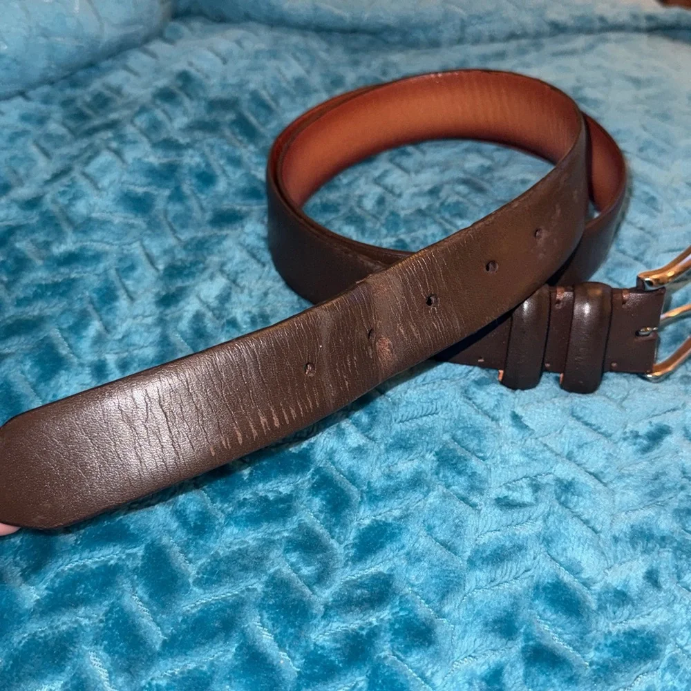 Will Leather Goods Men’s Brown Leather Belt - 38